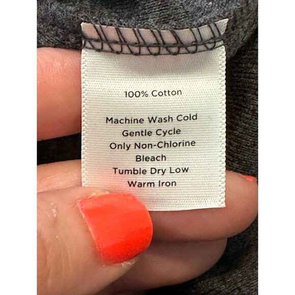 Talbots gray cotton long sleeves crew neck t shirt size small - Picture 4 of 8